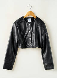 Veste simili cuir coupe droite noir MAYORAL fille