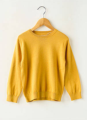 Pull maille fine manches longues jaune MAYORAL garçon