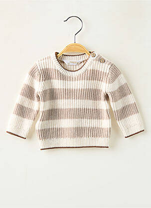 Pull coupe droite manches longues beige MAYORAL garçon
