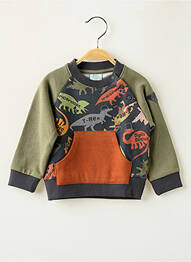 Pull imprimé fantaisie manches longues vert BOBOLI garcon