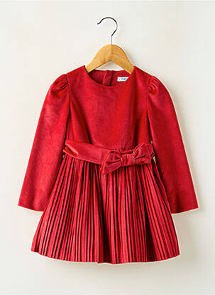 Robe courte manches longues manches longues rouge MAYORAL fille