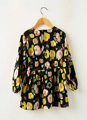 Robe courte manches longues manches longues noir BOBOLI fille
