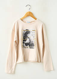 T-shirt coupe droite manches longues beige MAYORAL fille