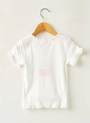 T-shirt coupe cintrée manches courtes blanc BOBOLI fille
