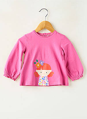 T-shirt stretch manches longues rose MAYORAL fille