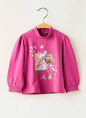T-shirt stretch manches longues rose MAYORAL fille