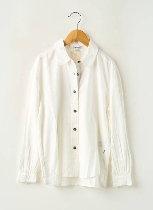 Chemise manches longues tissage popeline blanc GARCIA garcon