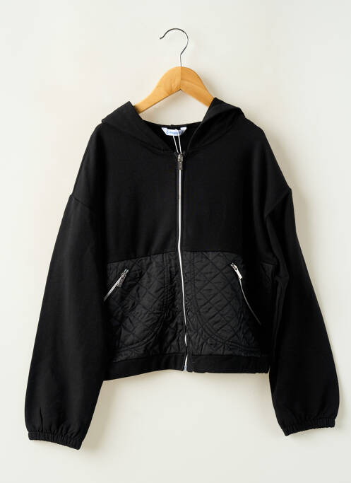 Veste casual col rond noir MAYORAL fille