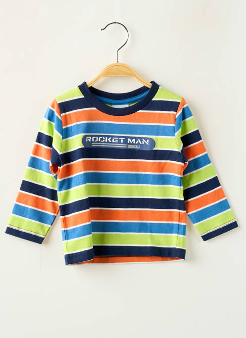 T-shirt manches longues manches longues bleu BOBOLI garcon
