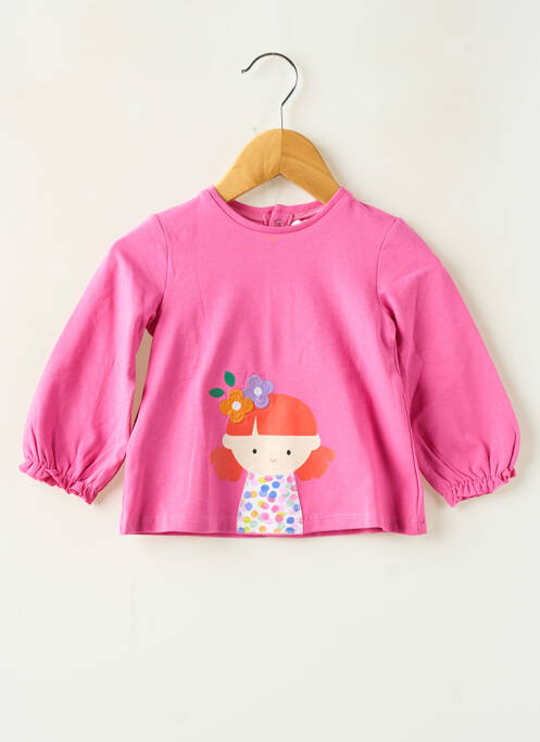 T-shirt stretch manches longues rose MAYORAL fille