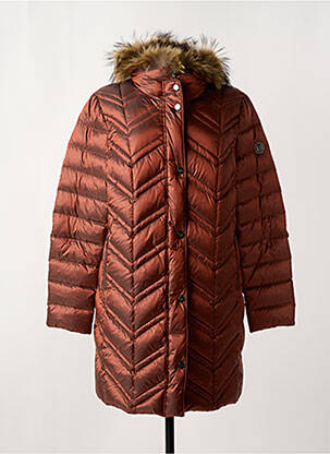 Doudoune manches longues a capuche orange BASLER femme