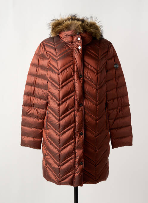 Doudoune poches a capuche orange BASLER femme