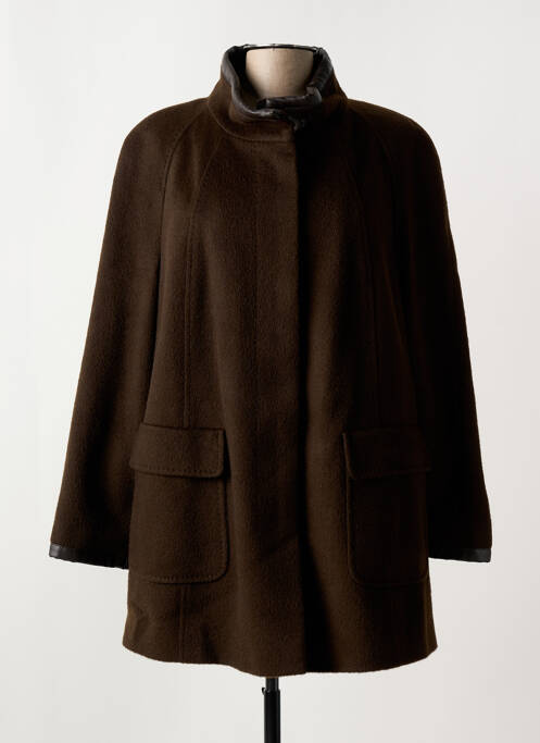 Manteau court manches longues sans capuche marron BASLER femme