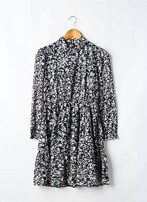 Robe mi-longue fermeture zippée au dos manches longues noir GARCIA fille