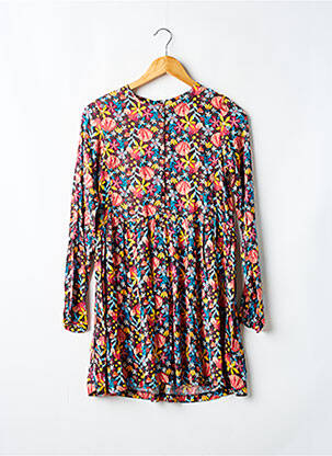 Robe mi-longue col rond manches longues jaune BOBOLI fille