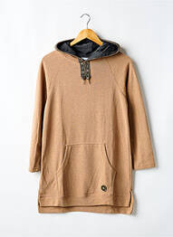 Robe pull resserrée sur le bas manches longues marron MAYORAL fille