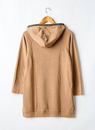 Robe pull resserrée sur le bas manches longues marron MAYORAL fille