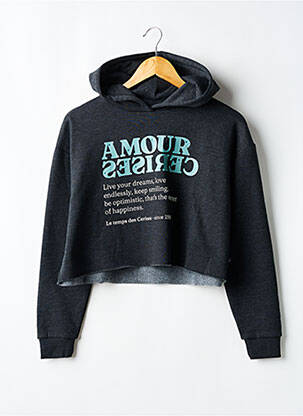 Sweat-shirt manches longues manches longues gris LE TEMPS DES CERISES fille