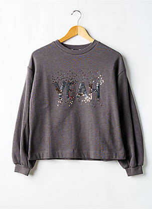 Sweat-shirt manches longues manches longues gris MAYORAL fille