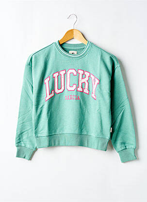 Sweat-shirt broderie manches longues bleu GARCIA fille