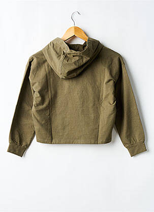 Sweat-shirt à capuche coupe droite manches longues vert GARCIA fille