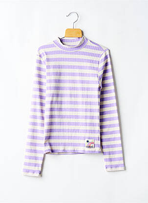 Top coupe cintrée manches longues violet GARCIA fille