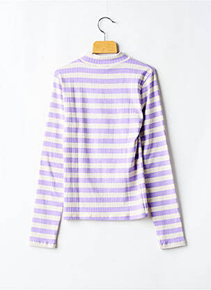 Top coupe cintrée manches longues violet GARCIA fille