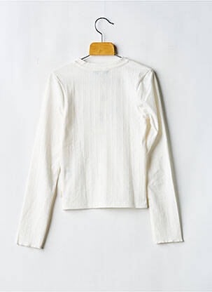 T-shirt coupe cintrée manches longues blanc GARCIA fille