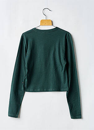 T-shirt coupe droite manches longues vert LE TEMPS DES CERISES fille