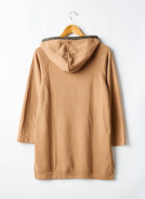 Robe pull resserrée sur le bas manches longues marron MAYORAL fille
