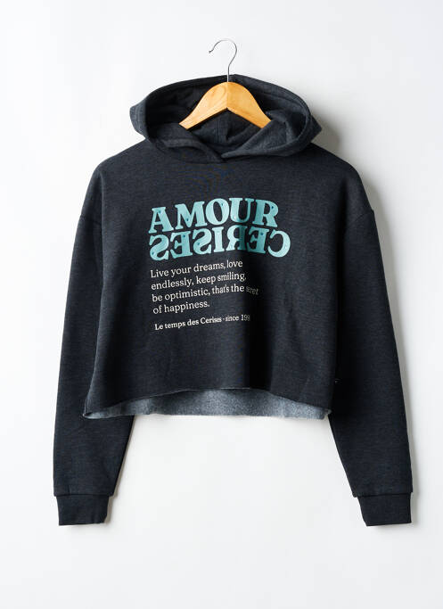 Sweat-shirt manches longues manches longues gris LE TEMPS DES CERISES fille