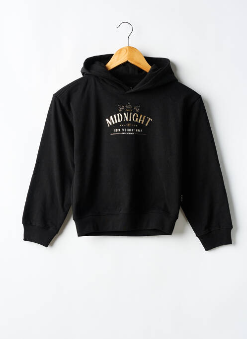 Sweat-shirt à capuche manches longues manches longues noir GARCIA fille
