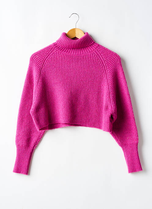 Pull col roulé stretch manches longues violet LE TEMPS DES CERISES fille