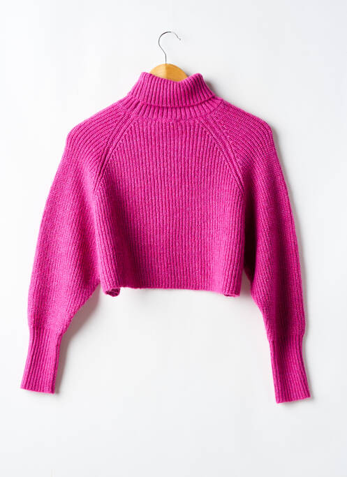 Pull col roulé stretch manches longues violet LE TEMPS DES CERISES fille