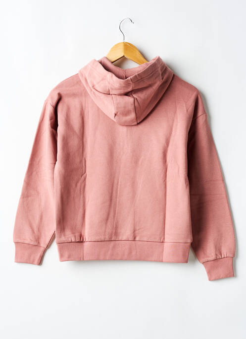 Sweat-shirt à capuche col v manches longues rose GARCIA fille