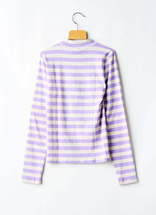 Top coupe cintrée manches longues violet GARCIA fille