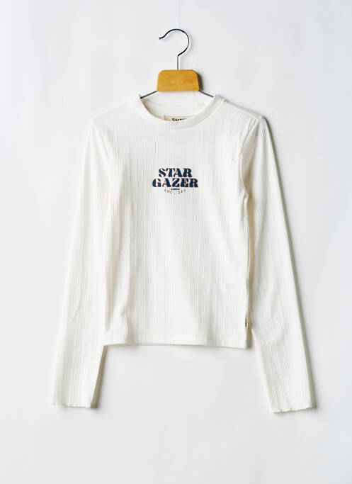 T-shirt coupe cintrée manches longues blanc GARCIA fille