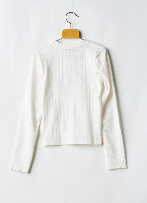 T-shirt coupe cintrée manches longues blanc GARCIA fille