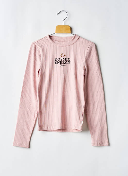 T-shirt col rond manches longues rose GARCIA fille