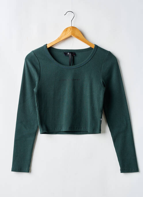 Top coupe droite manches longues vert LE TEMPS DES CERISES fille