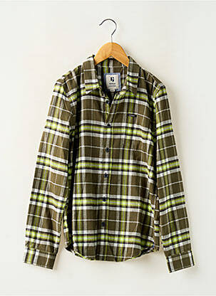 Chemise manches longues coupe droite vert GARCIA garcon