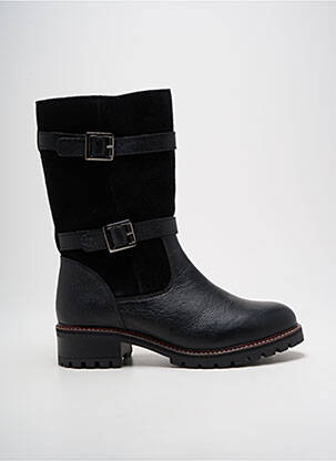 Bottines/boots matière lisse talon de 4 à 6cm noir HOOPER SHOES femme