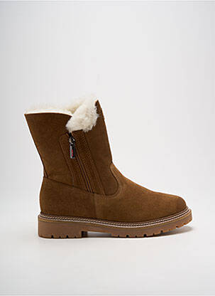 Bottines/boots fourrée talon plat jusqu'à 3cm marron OLANG femme