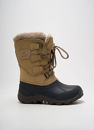 Bottes fourrée talon de 4 à 6cm beige OLANG femme