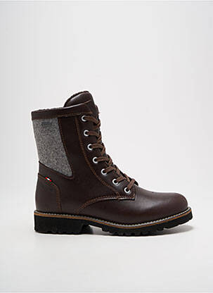 Bottines/boots matière lisse talon plat jusqu'à 3cm marron DACHSTEIN femme