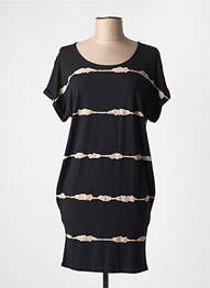 Robe courte manches courtes manches courtes noir YEST femme