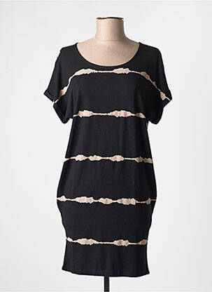 Robe courte manches courtes manches courtes noir YEST femme