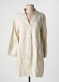 Robe courte manches longues manches longues beige YEST femme