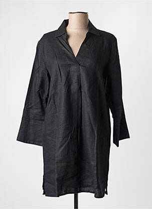 Robe courte manches longues manches longues noir YEST femme