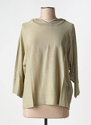 Pull coupe droite manches 3/4 vert YEST femme